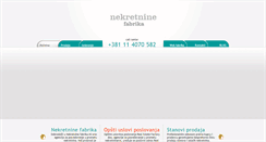 Desktop Screenshot of nekretninefabrika.com