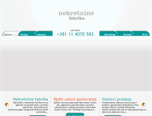 Tablet Screenshot of nekretninefabrika.com